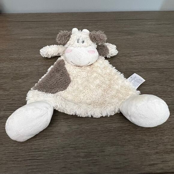 Nat & Jules Soft n‎ Cuddly Cream & Brown Cow Lovey - Picture 3 of 5